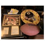 Steelers clock, salt and pepper shakers,a print