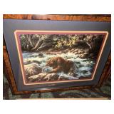Bear eating trout print