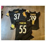 3 Pittsburgh Steelers jerseys in previously worn