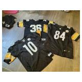 3 Pittsburgh Steelers jerseys in previously worn