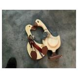 2 Wooden geese