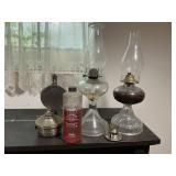 Oil lamp lot