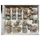 Precious moments nativity set and others