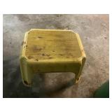 Yellow Rubbermaid step stool