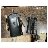 Antique binoculars w/ case