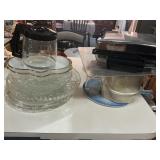 Serving plates, ice buckets and bowls