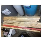 Wooden yard sticks