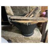Coal bucket w/ kindling wood