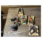 7 Small Wild Turkey decanters some have boxes,