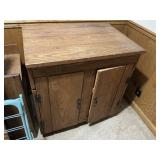 Two door wormy chestnut cabinet