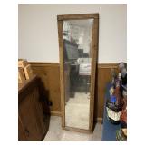 Wormy chestnut framed dressing mirror