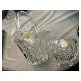 Galway Irish crystal basket and crystal clear