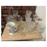 Wine glasses and dessert cups