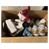 Box of snowman decor
