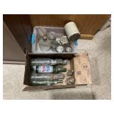 2 boxes of old jars and bottles