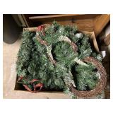 Box of Christmas wreaths