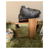 Magazine rack, pillow, mirror,and key rack