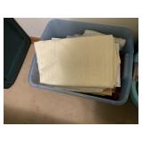 Large tote of table clothes