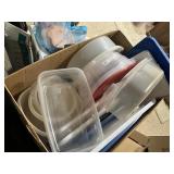 Large lot of plastic containers