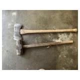 Plumb double headed axe and sledgehammer