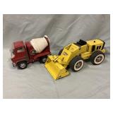 Tonka Loader and Marx Cement Mixer