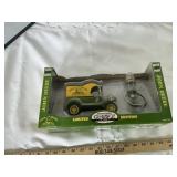 John Deere truck and gas pump in original
