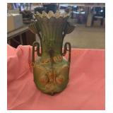 Vintage Mid century double handle fruit vase