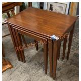 Vintage Virginia galleries nesting table set