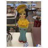 Vintage chalk ware pinup girl