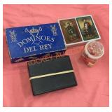 Vintage dominoes and playing card lot