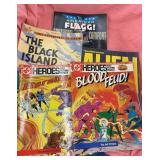 Superhero magazines and comic books