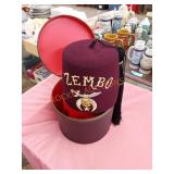 Vintage zembo hat and carrier
