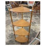 Wooden corner shelf