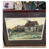 Framed watercolor print by Dan bare