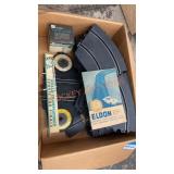 Vintage Eldon road racing track and accessories