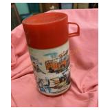 Vintage emergency workers thermos
