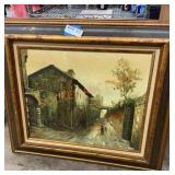 Vintage framed art lot