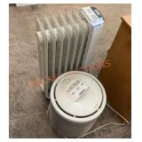 Oil filled electric heater and air purifier
