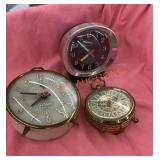Vintage alarm clock lot