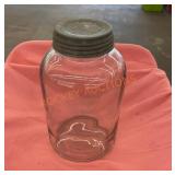 Vintage gallon jar with lid