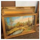 Large framed art lot