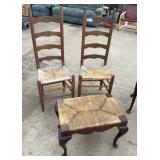 Vintage chairs and bench