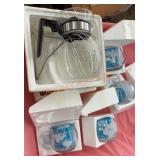 Vintage Nescafé pot and mugs lot