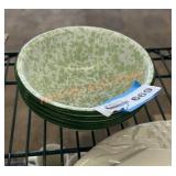 Set of 4 enamelware small bowls