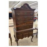 Vintage trutype genuine mahogany highboy dresser