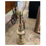 Large vintage brass Stiffel lamp