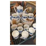 Vintage argberg blue and white dish set