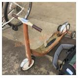 Vintage retro red radio flyer scooter