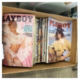 Box lot vintage Playboy magazines