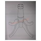 30" Table Pedestal Wood